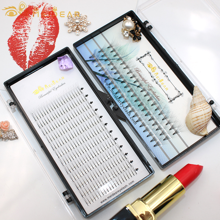 Russian pre fans volume eyelash extensions clusters length 18mm  from factory in china